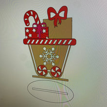 OL1049 - MDF Freestanding Gingerbread Christmas Train - Complete Set - Olifantjie - Wooden - MDF - Lasercut - Blank - Craft - Kit - Mixed Media - UK
