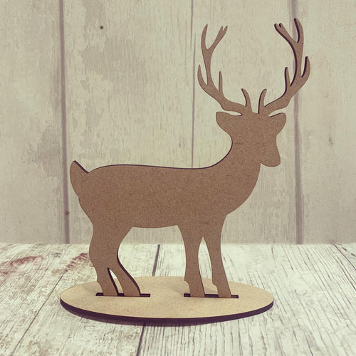 CH154 - MDF Freestanding Reindeer - Olifantjie - Wooden - MDF - Lasercut - Blank - Craft - Kit - Mixed Media - UK