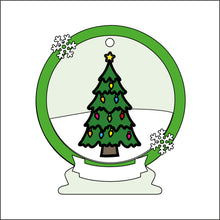 OL2531 - MDF Tree  Christmas Bauble Snow Globe - Olifantjie - Wooden - MDF - Lasercut - Blank - Craft - Kit - Mixed Media - UK