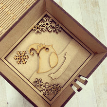 LH016 - MDF Robin Frame Square 3D Plaque - Two Sizes - Olifantjie - Wooden - MDF - Lasercut - Blank - Craft - Kit - Mixed Media - UK
