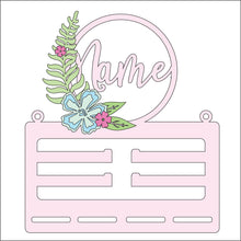 BH001 - MDF Floral Initial Bow Holder - 4 flower options - Olifantjie - Wooden - MDF - Lasercut - Blank - Craft - Kit - Mixed Media - UK
