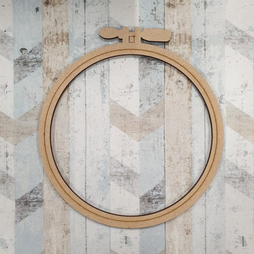 Sale OL409 - MDF Embroidery Hoop Effect with separate Inner Hoop and Optional Backing - plain end - Olifantjie - Wooden - MDF - Lasercut - Blank - Craft - Kit - Mixed Media - UK