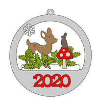 CH370 - MDF Christmas 3D layered bauble - Deer - Olifantjie - Wooden - MDF - Lasercut - Blank - Craft - Kit - Mixed Media - UK
