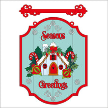 OL2553 - MDF Farmhouse Christmas - Hanging layered Sign  -  Gingerbread House - wording options - Olifantjie - Wooden - MDF - Lasercut - Blank - Craft - Kit - Mixed Media - UK