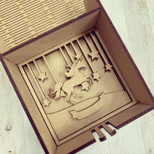 LH010 - MDF Unicorn Frame Square 3D Plaque - Two Sizes - Olifantjie - Wooden - MDF - Lasercut - Blank - Craft - Kit - Mixed Media - UK
