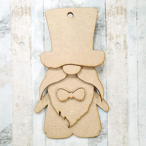 OL799 - MDF Hanging Gnome 12.5cm - Groom Theme - Olifantjie - Wooden - MDF - Lasercut - Blank - Craft - Kit - Mixed Media - UK