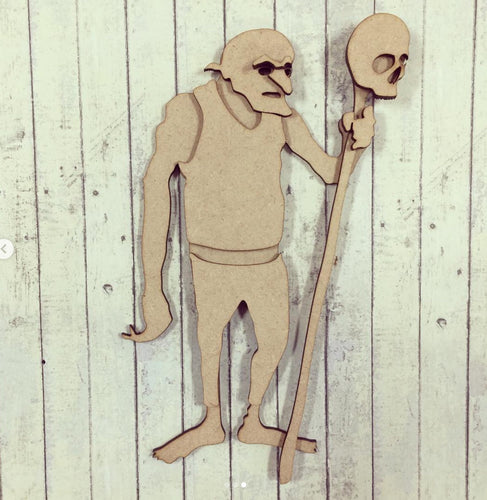 KW007 - MDF goblin version 3 - Olifantjie - Wooden - MDF - Lasercut - Blank - Craft - Kit - Mixed Media - UK