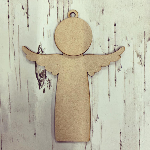 CH174 - MDF Straight Angel / Fairy Bauble - Hanging Style 2 - Olifantjie - Wooden - MDF - Lasercut - Blank - Craft - Kit - Mixed Media - UK