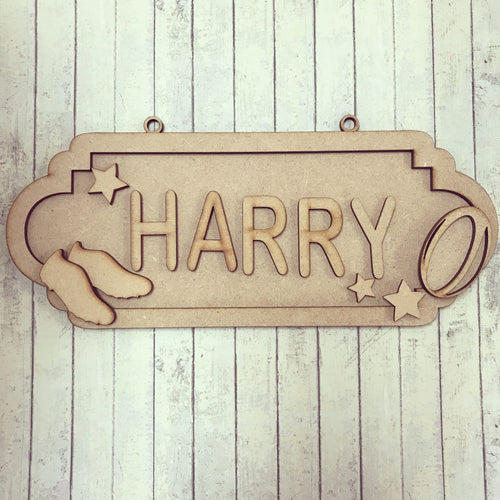 SS085 - MDF Rugby Personalised Street Sign - Medium (8 letters) - Olifantjie - Wooden - MDF - Lasercut - Blank - Craft - Kit - Mixed Media - UK