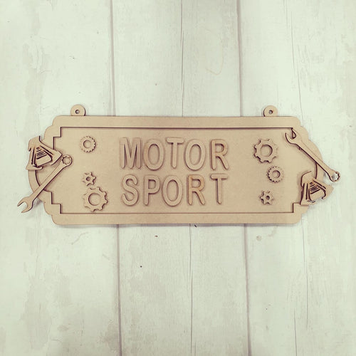 SS113- MDF Mechanic Themed Personalised Double Height  Street Sign - Olifantjie - Wooden - MDF - Lasercut - Blank - Craft - Kit - Mixed Media - UK