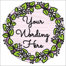 OL2785 - MDF Large Floral Daisy Doodle Wreath - Your wording - Olifantjie - Wooden - MDF - Lasercut - Blank - Craft - Kit - Mixed Media - UK