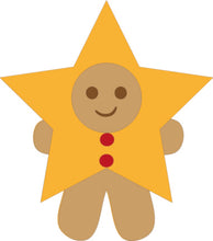 OL1143 - MDF Fancy Dress Gingerbread - Star - Olifantjie - Wooden - MDF - Lasercut - Blank - Craft - Kit - Mixed Media - UK