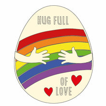 OL584 - MDF Easter Egg ‘hug full of love’ pocket hug - Olifantjie - Wooden - MDF - Lasercut - Blank - Craft - Kit - Mixed Media - UK