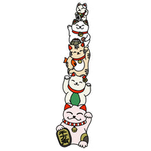 OL3042 - MDF doodle stacked Lucky Cats - Olifantjie - Wooden - MDF - Lasercut - Blank - Craft - Kit - Mixed Media - UK