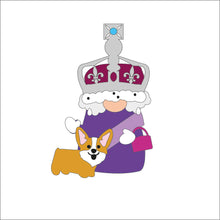 OL1386 - MDF Gnome 12.5cm - Royal Queen Theme Female Gonk - Olifantjie - Wooden - MDF - Lasercut - Blank - Craft - Kit - Mixed Media - UK