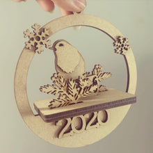 CH369 - MDF Christmas 3D layered bauble - Robin - Olifantjie - Wooden - MDF - Lasercut - Blank - Craft - Kit - Mixed Media - UK