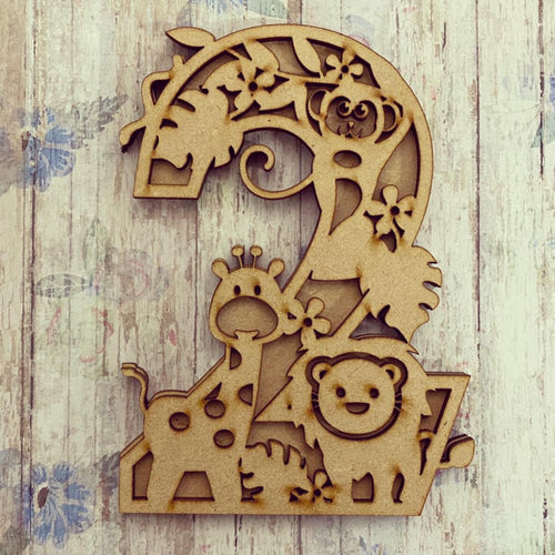 DL034 - MDF Jungle Zoo Safari Themed Layered Letter (without name) - Olifantjie - Wooden - MDF - Lasercut - Blank - Craft - Kit - Mixed Media - UK