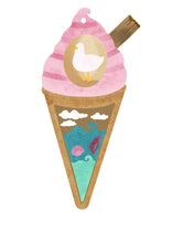 SJ436 - MDF Summer Ice cream cone hanging - Olifantjie - Wooden - MDF - Lasercut - Blank - Craft - Kit - Mixed Media - UK