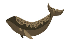 SJ281 - MDF Mandala Whale Craft Kit - Olifantjie - Wooden - MDF - Lasercut - Blank - Craft - Kit - Mixed Media - UK