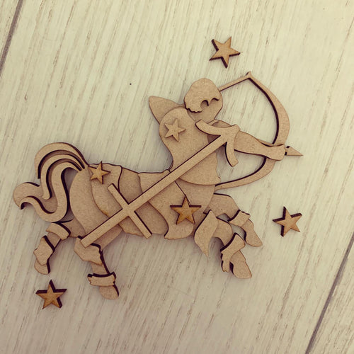 SJ212 MDF Zodiac various sizes - Sagittarius - Olifantjie - Wooden - MDF - Lasercut - Blank - Craft - Kit - Mixed Media - UK