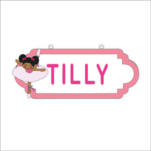 SS157 - MDF Cute Ballerina - Style 1  Personalised Street Sign - Large (12 letters) - Olifantjie - Wooden - MDF - Lasercut - Blank - Craft - Kit - Mixed Media - UK