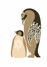 SJ305 - MDF Mandala Penguins Craft Kit - Olifantjie - Wooden - MDF - Lasercut - Blank - Craft - Kit - Mixed Media - UK