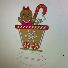 OL1039 - MDF Freestanding Gingerbread Train Carriage - Carriage style 1 - Olifantjie - Wooden - MDF - Lasercut - Blank - Craft - Kit - Mixed Media - UK