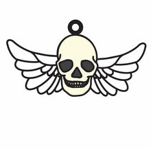 OL3045- MDF Skull Wing Doodle Hanging with or without banner - Olifantjie - Wooden - MDF - Lasercut - Blank - Craft - Kit - Mixed Media - UK