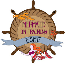 OL379 - MDF Large Personalised ‘Mermaid in training’ Plaque - Olifantjie - Wooden - MDF - Lasercut - Blank - Craft - Kit - Mixed Media - UK