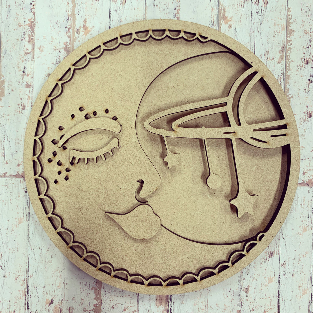 SJ150 - MDF Moon Space Layered Circle Plaque – Olifantjie
