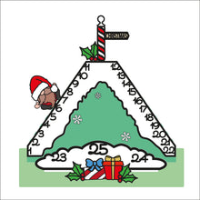 OL2687 - MDF Doodle Freestanding Advent Calendar - Male Gonk / Gnome - Olifantjie - Wooden - MDF - Lasercut - Blank - Craft - Kit - Mixed Media - UK