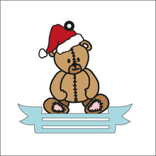 OL2655 - MDF Note Holder - Teddy Bear 1 - with additional banner - Olifantjie - Wooden - MDF - Lasercut - Blank - Craft - Kit - Mixed Media - UK