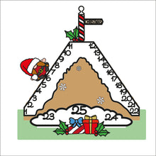 OL2688 - MDF Doodle Freestanding Advent Calendar - Female Gonk / Gnome - Olifantjie - Wooden - MDF - Lasercut - Blank - Craft - Kit - Mixed Media - UK