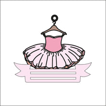 OL2657 - MDF Note Holder - Ballerina - with additional banner - Olifantjie - Wooden - MDF - Lasercut - Blank - Craft - Kit - Mixed Media - UK