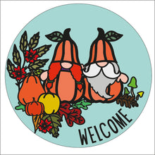 OL2254 - MDF Doodle Gnome Gonk  - Halloween - Pumpkin Couple 1 plaque personalised - Olifantjie - Wooden - MDF - Lasercut - Blank - Craft - Kit - Mixed Media - UK