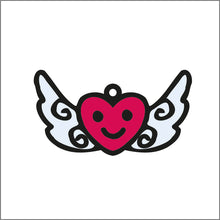 OL2009 - MDF Doodle Unicorn Hanging - Style 16 heart wings - Olifantjie - Wooden - MDF - Lasercut - Blank - Craft - Kit - Mixed Media - UK
