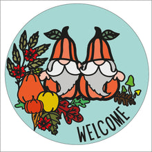 OL2255 - MDF Doodle Gnome Gonk  - Halloween - Pumpkin Couple 2 plaque personalised - Olifantjie - Wooden - MDF - Lasercut - Blank - Craft - Kit - Mixed Media - UK