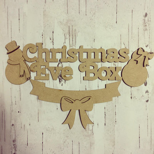 CH060 - MDF Snowman Christmas Eve Bob Topper - Olifantjie - Wooden - MDF - Lasercut - Blank - Craft - Kit - Mixed Media - UK