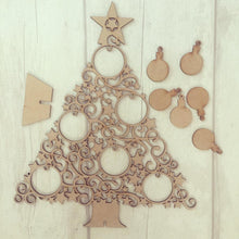 CH046 - MDF Christmas Tree Freestanding Bauble Holder - Olifantjie - Wooden - MDF - Lasercut - Blank - Craft - Kit - Mixed Media - UK