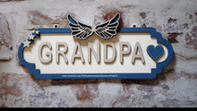SS002 - MDF Angel Wings Theme Personalised Street Sign - Large (12 letters) - Olifantjie - Wooden - MDF - Lasercut - Blank - Craft - Kit - Mixed Media - UK