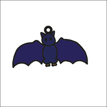 OL1912 - MDF Doodle Halloween Hanging - Bat - Olifantjie - Wooden - MDF - Lasercut - Blank - Craft - Kit - Mixed Media - UK